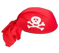 Red Pirate Bandana Hat - Single - Adult Size