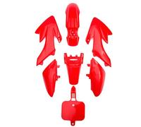 Red Pit Bike Plastic Set Compatible Replacement With CRF50 110cc 120cc 125cc Pitbike Fairing Graphics Red Number Board
