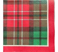 Red Plaid - 50 Pieces - Christmas, Happy Hour, Winter, Classic Design