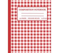 Red Plaid Coquette Aesthetic Composition Notebook: Cute Preppy Tartan Journal | 110 Pages | 7.5 x 9.25 Inch College Ruled Notebook for Girls, Teens, and Students