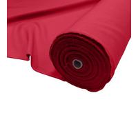 Red Plain Bi-Stretch Polyester Fabric 170 GSM Weight 150cm Wide - Dressmaking Material for Trousers, Suits & Workwear - Panama Weave Sewing Fabric - 5 Metre (500cm x 150cm)
