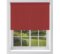 Red Plain Dim Out Fabric Roller Blind Made To Measure Maximum of 60cm Width All Fitting Included Easy FIt Child Safe