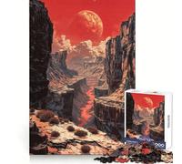 Red Planet Canyon 1000 Piece Jigsaw Puzzles for Adults Teenagers Solid Logic Toy Quiet Fun Precision Cut Santa Wish Pick (38x52cm)