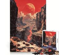 Red Planet Canyon Jigsaw 1000 Pieces for Teenagers Strengthen Memory Relaxing Fun Smooth Edge Santa Wish List (38x26cm)