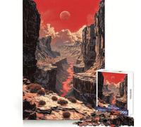 Red Planet Canyon Jigsaw Puzzles for Adults1000 Piece Brain Teaser Home Leisure Image Assembly Birthday Gift (50x75cm)