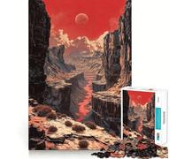 Red Planet Canyon Jigsaw Puzzles for Adults1000 Pieces Smart Game Quiet Calm Pattern Assembly Amazing Present (38x52cm)