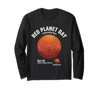 Red Planet Day Mars Celebration Nov 28 Space Exploration Long Sleeve T-Shirt