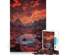 Red Planet Landscape 1000 Piece Jigsaws for Teenagers Puzzle Smart Game Group Play Image Assembly Wall Art Decor (38x26cm)