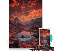 Red Planet Landscape Jigsaw Puzzles 1000 Pieces for Adults Boost Memory Peaceful Fun Premium Cut Memorable Gift (38x52cm)