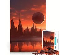 Red Planet Mars Cityscape Jigsaw Puzzle 1000 Piece for Teenagers Reason Skill Toy Relaxing Fun Exact Cut (38x52cm)