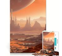 Red Planet Mars Cityscape Jigsaw Puzzles for Adults 1000 Pieces Brain Skill Relaxed Mind Exact Edge Art Collection Piece (38x26cm)