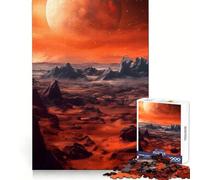 Red Planet Mars Landscape 1000 Pieces Jigsaw Puzzles for Teenagers Strong Logic Toy Family Time Clear Edge Warm Surprise (50x75cm)