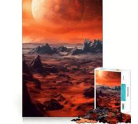 Red Planet Mars Landscape Jigsaw Puzzles for Adults1000 Piece Mind Game Toy Anxiety Relief Neat Cut Art Collectible (38x52cm)