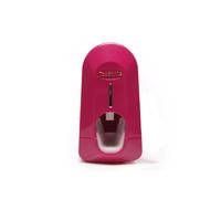 (Red) Plastic Automative Toothpaste Squeezer With Toothbrush Holder Bathroom Set