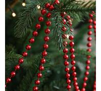 (Red) Plastic Beads Transparent Beads Christmas Tree Ornaments Christmas Decoration Pendant Scene Interior Decoration Layout