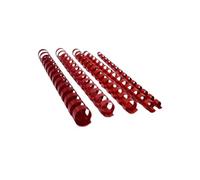 Red Plastic Binding Comb PVC 8mm 14 Rings A5 Box of 25