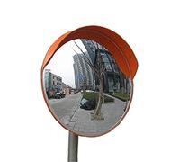 Red Plastic Blind Spot Mirror - 55cm Spherical Convex Traffic Mirror for Indoor/Outdoor Use Rainproof Roadside Safety Mirror for Enhanced Visibility and Accident Prevention