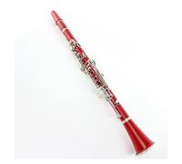 Red Plastic Body B Flat 17 Silver-plated Keys Exquisite Clarinet Woodwind Instrument Clarinet Musical Instruments
