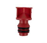 Red Plastic Oil Breather Cap for Air Compressors, 17 mm Male Thread Diameter, 2-Pack, Compatible with Standard Workshop Pneumatic Systems
