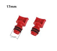 Red Plastic Oil Breather Cap for Air Compressors - 17 mm Male Thread Diameter, 2-Pack Replacement Vent, Compatible with Standard Workshop