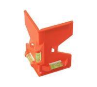 Red Plastic Pipe Level Bubble Level Angle Protractor with Three Bubbles for Pipeline Measuring in Professional Construction