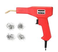 Red Plastic Welder 50W Hot Nail Gun with 200/400/800 Nails Car Bumper Repair Kit Cracking Tool Garage Nailer PVC Machine Welding Easy to Use(Red with 200PCS)