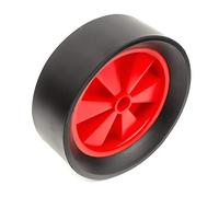 Red Plastic Wheel & Solid Rubber Tyre 10 Inch / 255mm Fits Sand Hopper Trolley