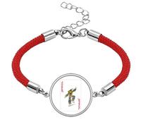 red Playing Cards Pattern Lucky Red String Bracelet Rope Bracelet Handmade