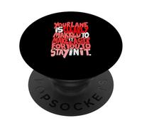 Red Please Follow The Markings Red Graphic PopSockets Adhesive PopGrip