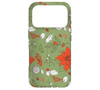 red poinsettia christmas flower xmas Decorative plants Case for iPhone 17 Pro