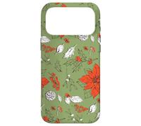 red poinsettia christmas flower xmas Decorative plants Case for iPhone 17 Pro Max