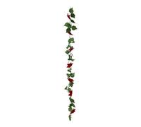 Red Poinsettia Garland Christmas Decoration