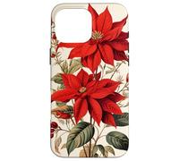 Red Poinsettia Winter Botanica Flower Case for iPhone 16 Pro Max