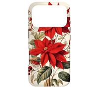 Red Poinsettia Winter Botanica Flower Case for iPhone 17 Pro