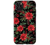 Red Poinsettia Winter Christmas Botanical Xmas Flower Case for iPhone 11 Pro Max