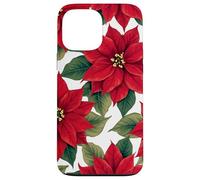 Red Poinsettia Winter Christmas Botanical Xmas Flower Case for iPhone 13 Pro Max