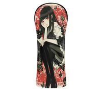 Red Poker Mysterious Black Girl Golf Club Head Cover Headcovers with Interchangeable No. Tags for Woods and Driver Fairway Hybrid