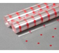 Red Polka Dot Cellophane Florist Wrap 80cm x 20m - Extra Wide Gift Wrap | Ideal for Florists, Gift Hampers, Flower Bouquets, Gift Baskets, Floral Displays, Sweets, Cake Trays and Gift Boxes