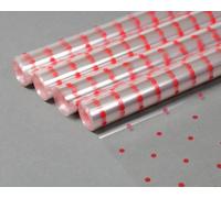 Red Polka Dot Cellophane Florist Wrap 80cm x 40m - Extra Wide Gift Wrap | Ideal for Florists, Gift Hampers, Flower Bouquets, Gift Baskets, Floral Displays, Sweets, Cake Trays and Gift Boxes