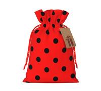 Red Polka Dot Christmas Drawstring Gift Bags Reusable Xmas Presents Storage Bags Party Favorstags 4.7 * 6.9inm