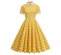 Red Polka Dot Dress 1940s Dresses Women Vintage Rockabilly Off Shoulder Polka Dots A Line Swing Midi Dress Cocktail Party Evening Prom Gown 1940s Fancy DressesElegant