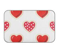 Red Polka Dot Heart Summer pet Cooling pad Self Cooling Dog Bed Washable for Doggie Indoor Cats Essentials tapete refrescante para mascotas M