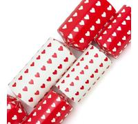 Red Polka Hearts | Makes 6 Large Valentine's Day Crackers | Make & Fill Your Own