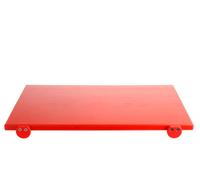 Red Polyethylene Cutting Board with Beater 60x40x2 cm