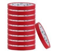 Red Polypropylene Vegetable Wrapping Tape 10pcs | Colorful Non Printed Finish, for Grocery Staff, Produce Vendors, Meat and Herb Bunches