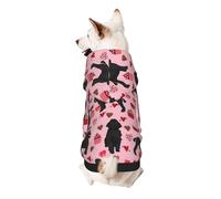 Red Poodles Dogs Print Small Dogs Warm Hoodie, Soft And Breathable Sweatshirt, Easy To Wear Jumper For Winter And Fall, Cold Weather Hooded Coat Pullover