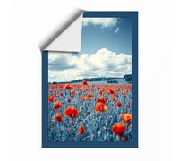 Red Poppies at Horizon Botanical Unframed Wall Art Print A1 (84.1×59.4cm), Wall Decor for Living Room, Bedroom, Office & Home, Art Gift
