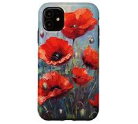 Red Poppies Flowers In A Field Case for iPhone 11