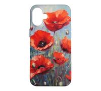 Red Poppies Flowers In A Field Case for iPhone 16 Plus