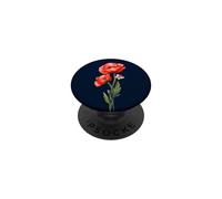 Red Poppies Flowers Remembrance Veterans Memorial PopSockets Adhesive PopGrip
